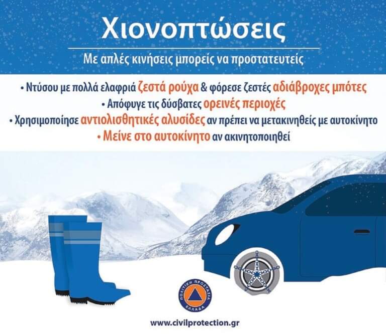 Έκτακτο Δελτίο Επιδείνωσης Καιρού.